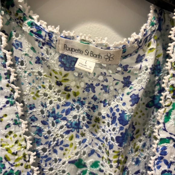 Poupette St Barth’s Floral Blue and Green Sleeveless Dress - Picture 7 of 8